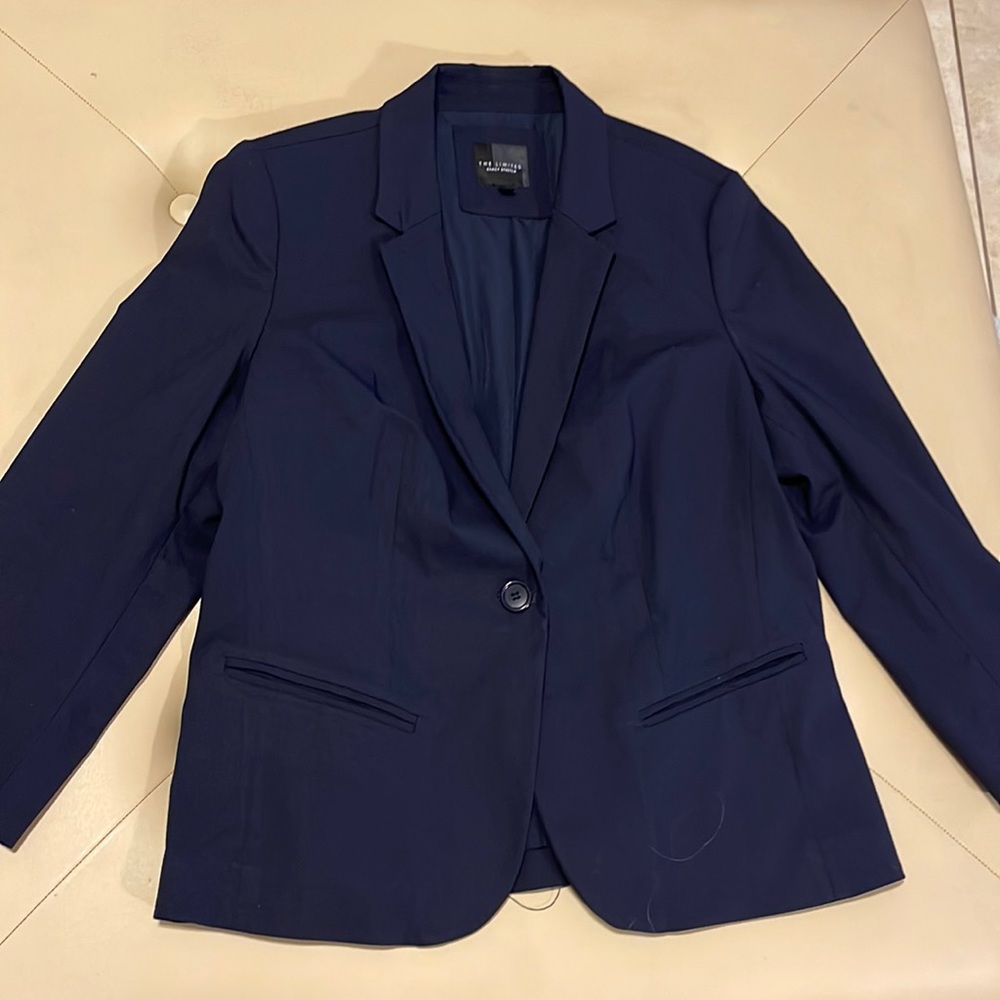 Navy blue suit jacket